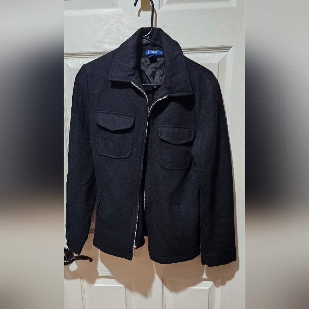 J. Crew Women’s Wool Blazer Pea Coat Heather Black Size M